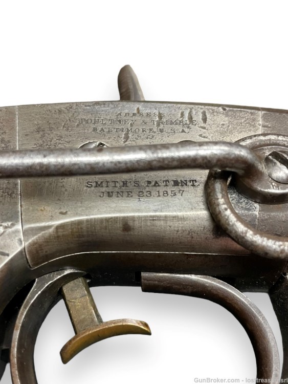 Smith 1857 50 cal Black Powder Flintlock Top Break Rifle-img-11