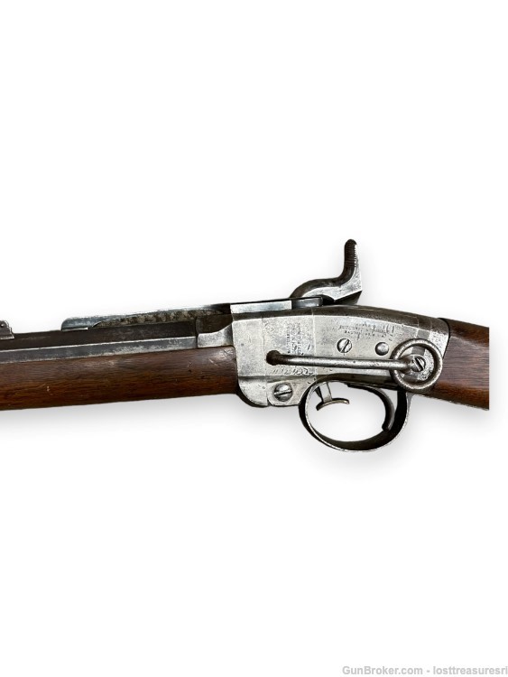 Smith 1857 50 cal Black Powder Flintlock Top Break Rifle-img-9