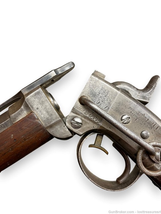 Smith 1857 50 cal Black Powder Flintlock Top Break Rifle-img-17