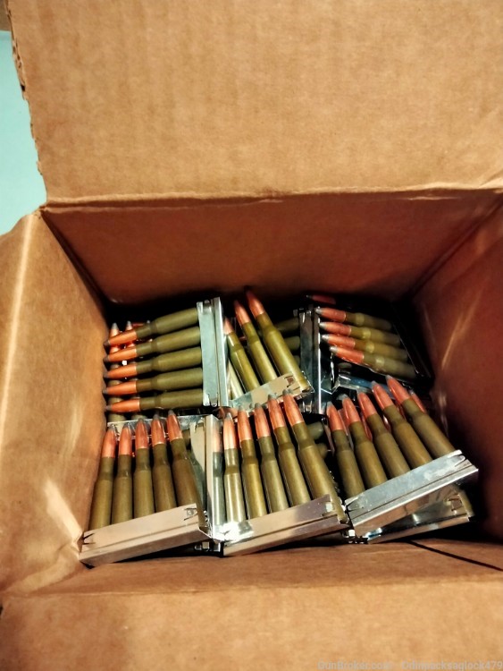 Wolf 7.62x54r 200 grain softpoints 145 rounds on brand new stripper clips -img-0