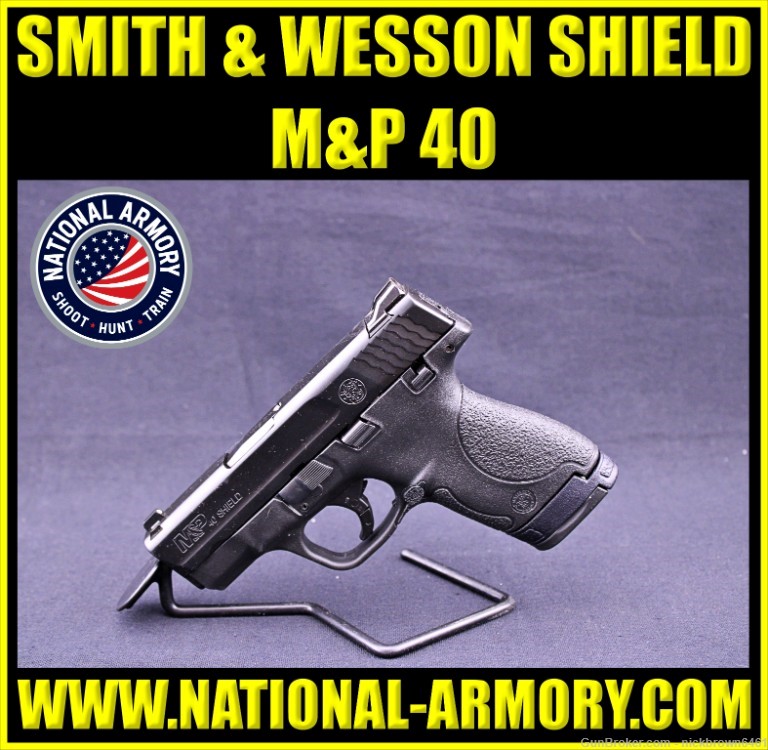 SMITH & WESSON SHIELD M&P40 7RD 40 S&W 3 DOT SIGHTS THUMB SAFETY-img-0