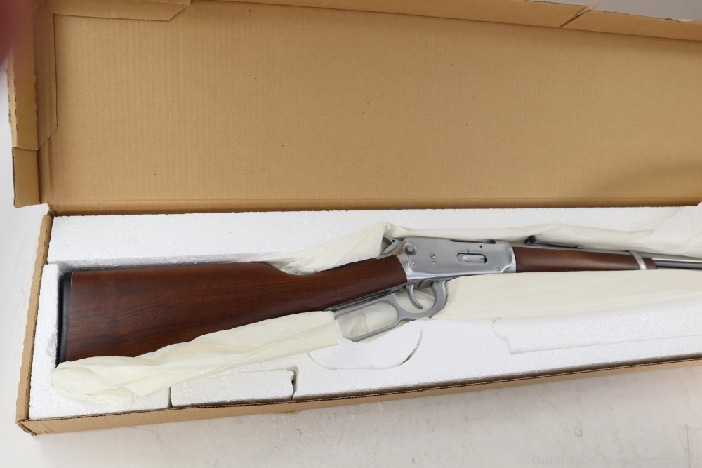 Rare Very Nice Winchester 94AE Brushed Chrome 44 Magnum Lever Action Rifle -img-4