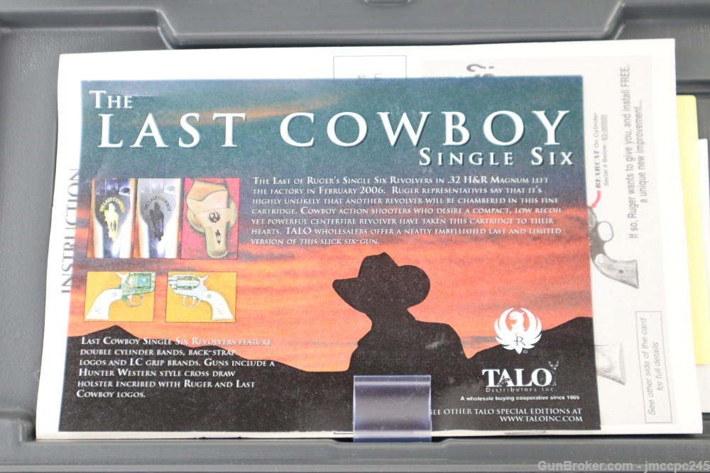 Rare Very Nice Talo Ruger Single Six .32 H&R Mag Last Cowboy Revolver W/Box-img-4