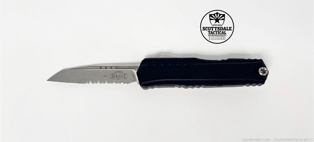 Microtech Cypher II S/E Partial Serrated Out The Front Knife-img-1