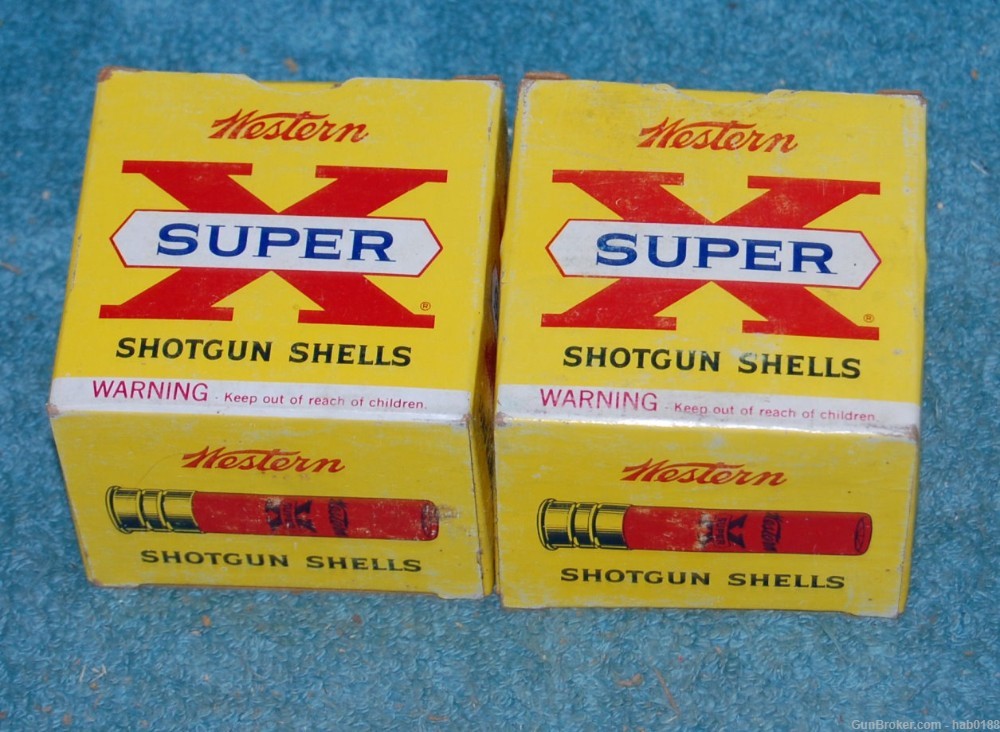  2 Full Vintage Boxes of Western Super-X Short Shot String 28 Gauge Shotgun-img-1