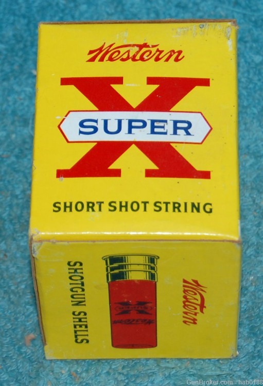 Vintage Full Box Western Super-X Short Shot String 28 Gauge Shotgun Skeet-img-2
