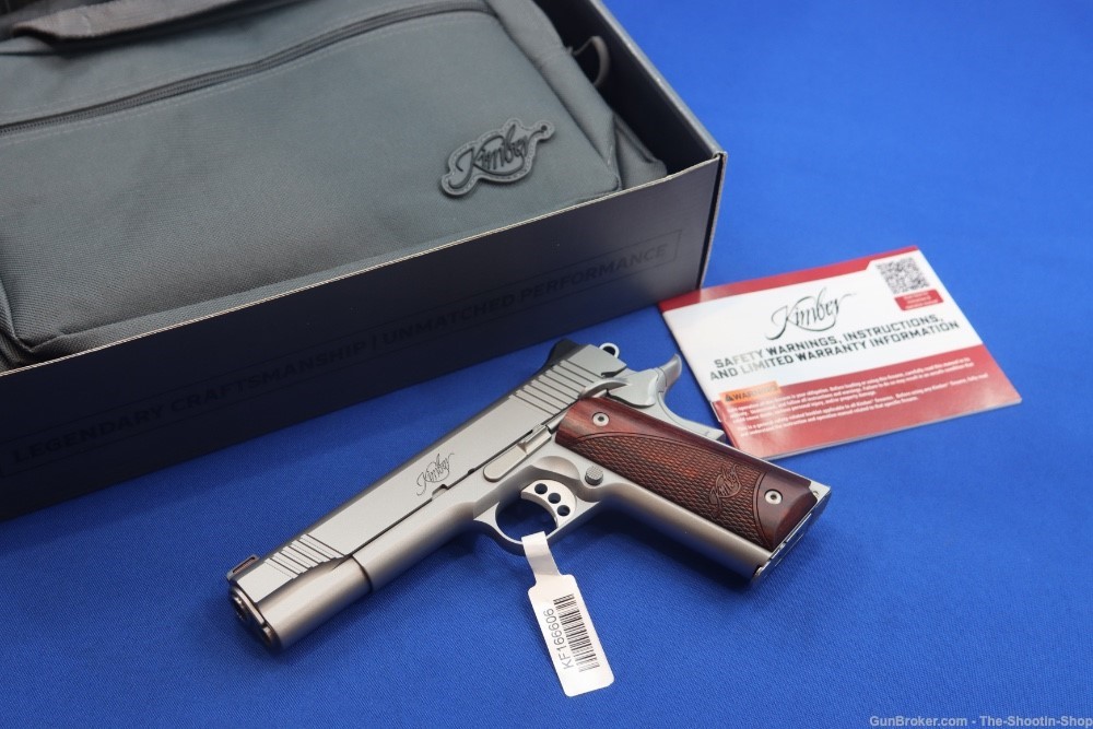 Kimber Model Stainless II 1911 Pistol 10MM 5" Match NEW SA FO SS Wood Grip-img-0