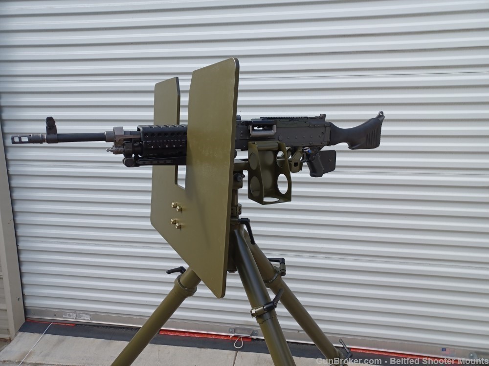 Custom M240 / M249 Dual Purpose Mount with Heavy AA Tripod & Armor Shield-img-22