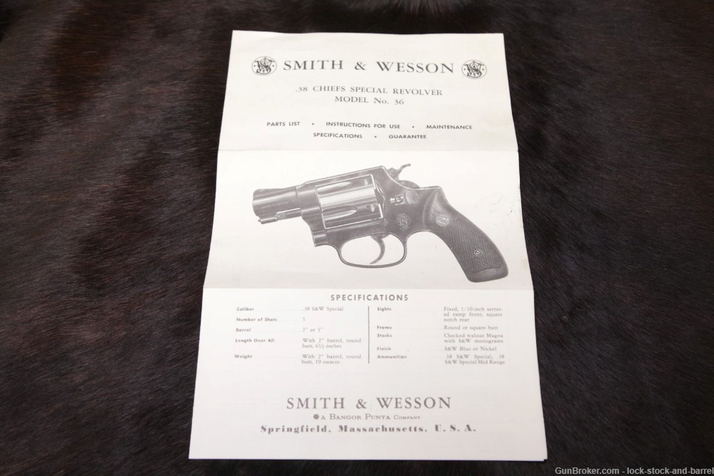 Smith & Wesson S&W Model 36 Chiefs Special 38 Spl 2" DAO Revolver 1979-1980-img-26