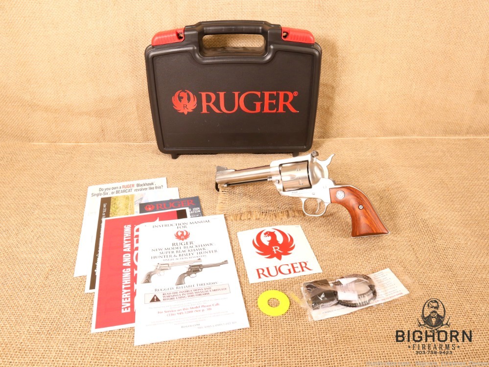 Ruger New Model Blackhawk 6-Shot Satin Stainless .357mag 4.62" SA Revolver-img-1