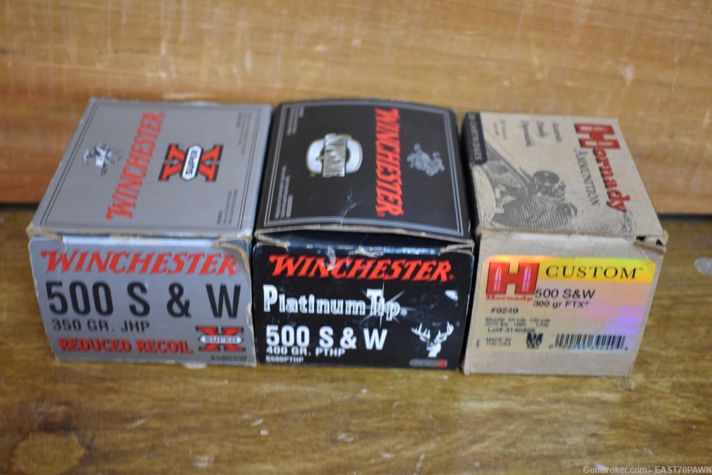 Winchester & Hornady 500 S&W 60 Rounds Ammo Sampler Super X Supreme 9249-img-0