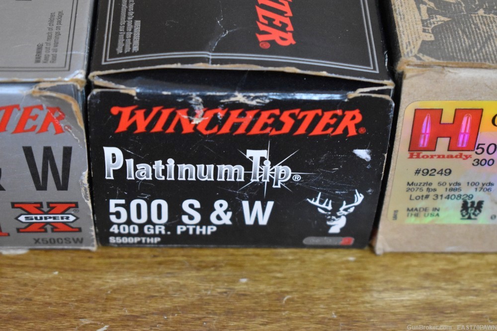 Winchester & Hornady 500 S&W 60 Rounds Ammo Sampler Super X Supreme 9249-img-2