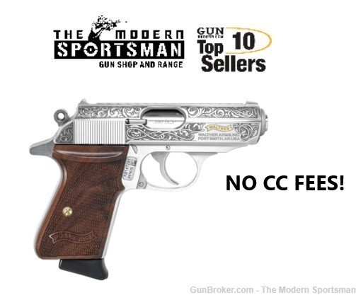 Walther PPK/S Gold Ribbon Meister 380ACP Stainless Steel 4796016 -img-0