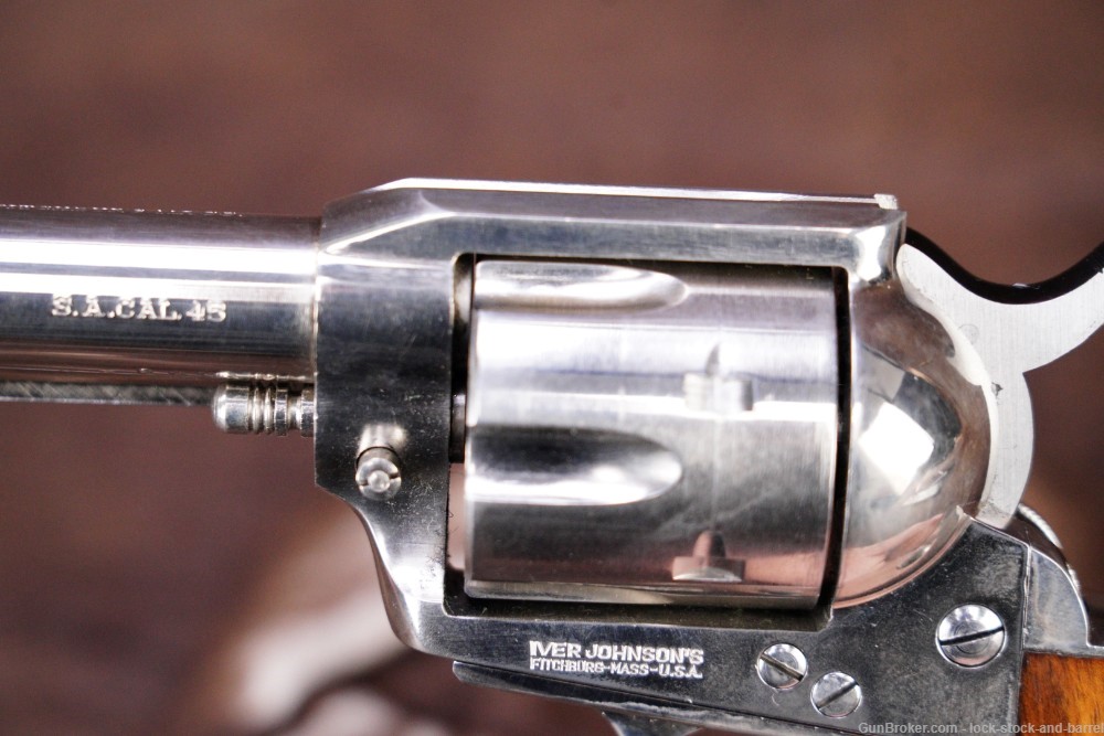 Uberti Iver Johnson Cattleman Nickel .45 Colt 7.5” Single Action Revolver-img-13