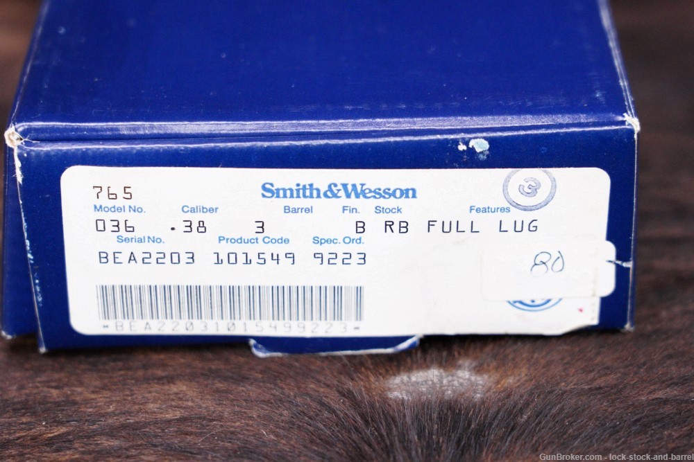Smith & Wesson S&W Model 36-6 Chiefs Special .38 Spl 3" DA/SA Revolver 1989-img-22