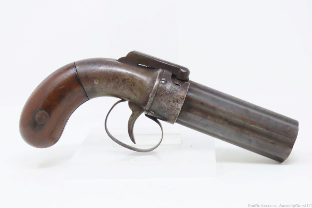 c1850s ALLEN & WHEELOCK PEPPERBOX Revolver CIVIL WAR BRIGHAM YOUNG  Antique-img-13