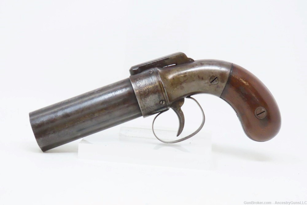 c1850s ALLEN & WHEELOCK PEPPERBOX Revolver CIVIL WAR BRIGHAM YOUNG  Antique-img-1