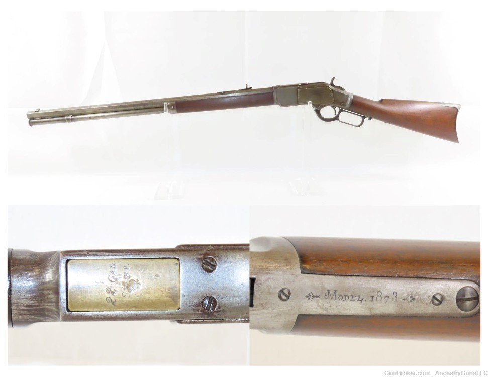 SCARCE Antique WINCHESTER Model 1873 .22 Short Caliber LEVER ACTION Rifle  -img-0