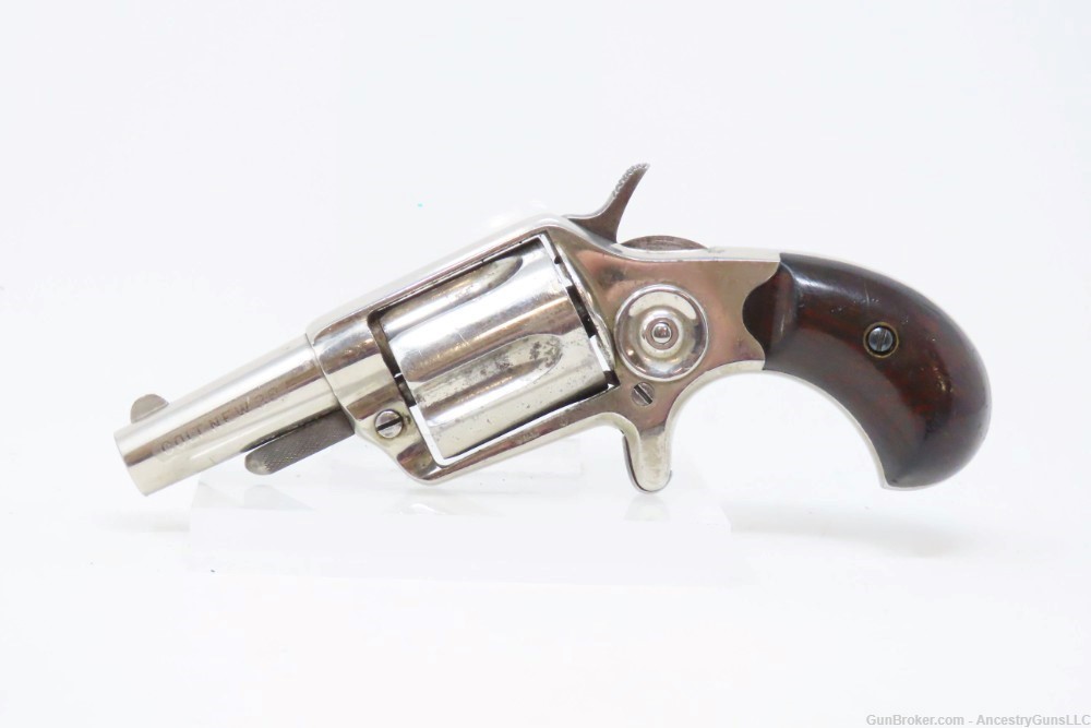 CASED Antique BRITISH Proofed COLT NEW LINE .38 Cal. ETCHED PANEL Revolver -img-5