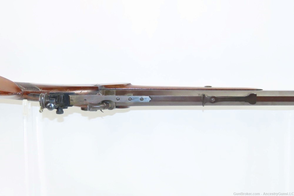 Antique JOHN WURFFLEIN .415 Caliber Percussion TARGET Rifle Schuetzen Phila-img-10