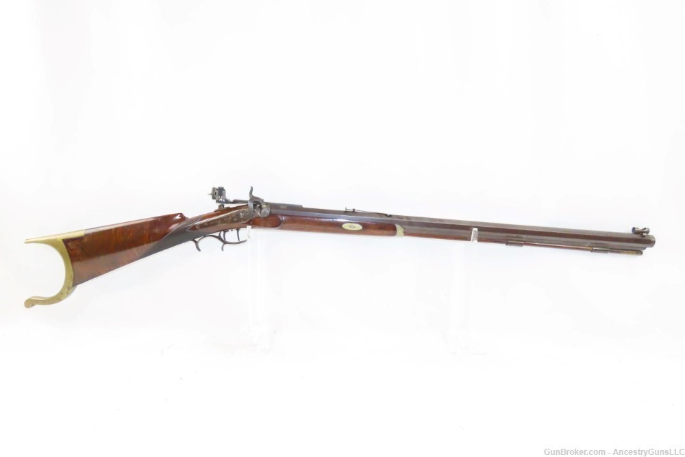 Antique JOHN WURFFLEIN .415 Caliber Percussion TARGET Rifle Schuetzen Phila-img-1