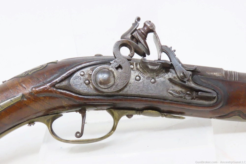 c1700s BRESCIAN ITALIAN Style Antique .50 Cal. FLINT SNAPHAUNCE Belt Pistol-img-3