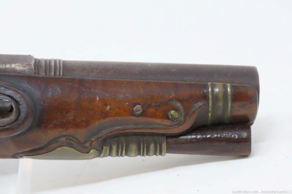 c1700s BRESCIAN ITALIAN Style Antique .50 Cal. FLINT SNAPHAUNCE Belt Pistol-img-4