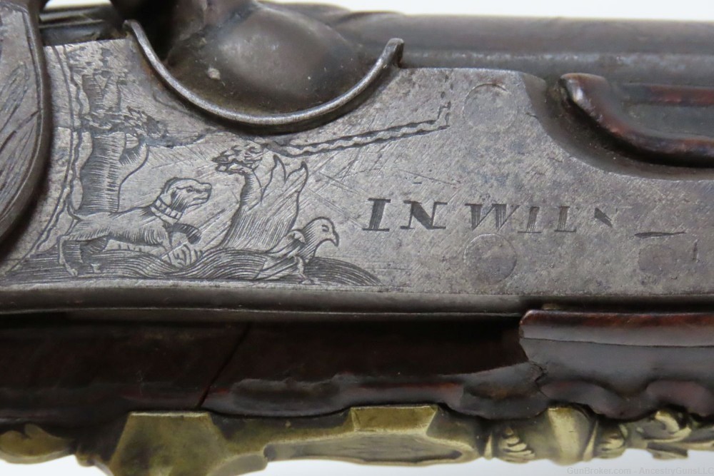 c1710 VIENNA, AUSTRIAN Antique JOHAN WAS in Wien Belt Pistol .50 Caliber   -img-5