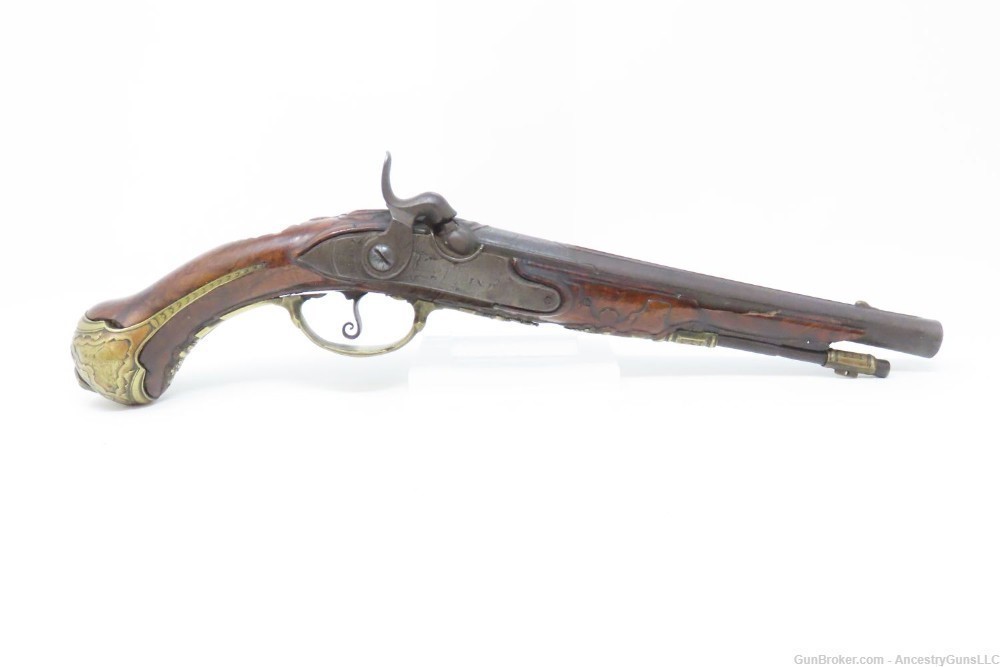 c1710 VIENNA, AUSTRIAN Antique JOHAN WAS in Wien Belt Pistol .50 Caliber   -img-1