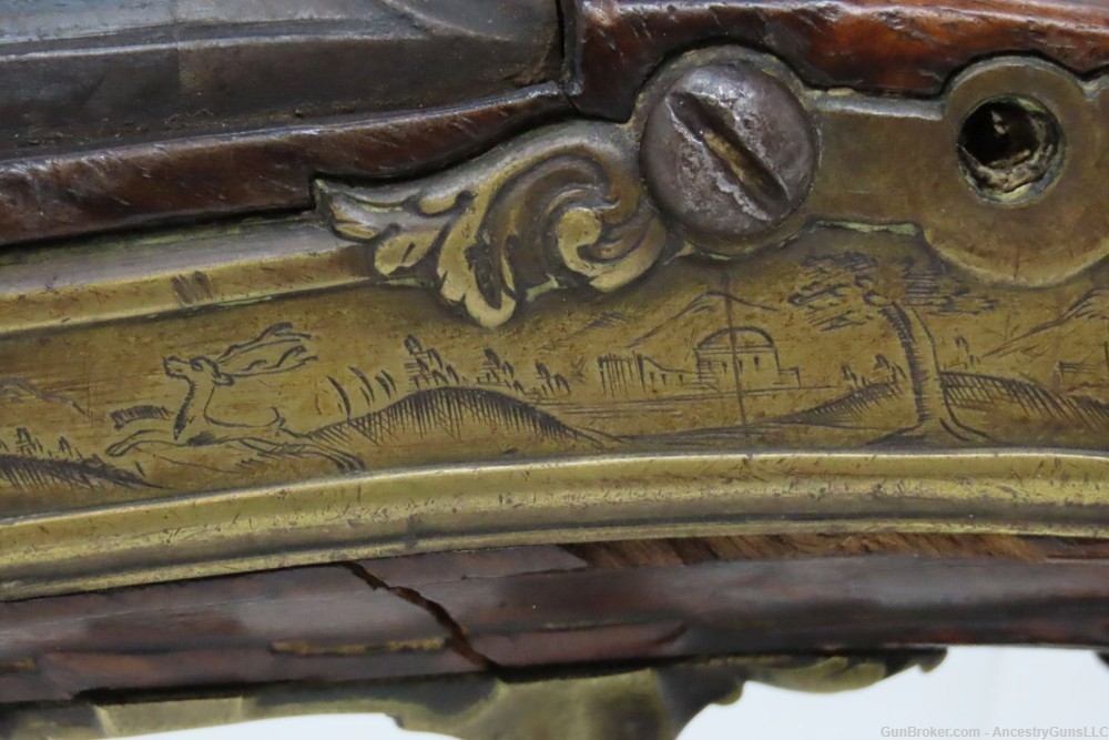 c1710 VIENNA, AUSTRIAN Antique JOHAN WAS in Wien Belt Pistol .50 Caliber   -img-19