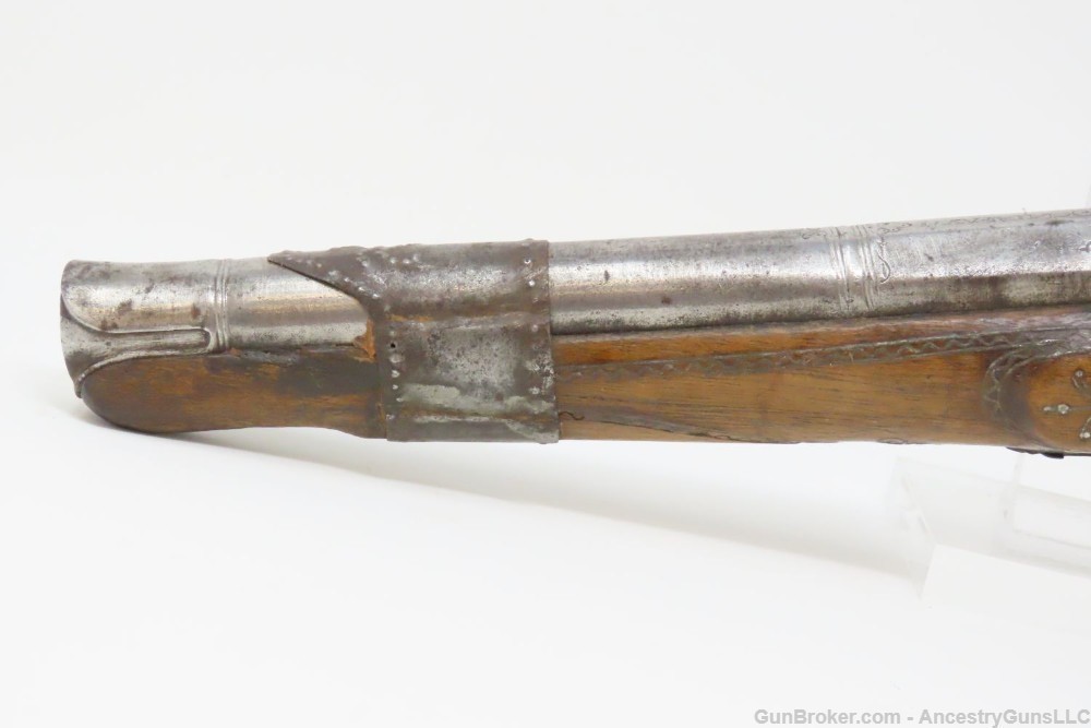 ENGRAVED and SILVER INLAID Antique RUSSIAN Percussion .54 Cal. BELT Pistol-img-19