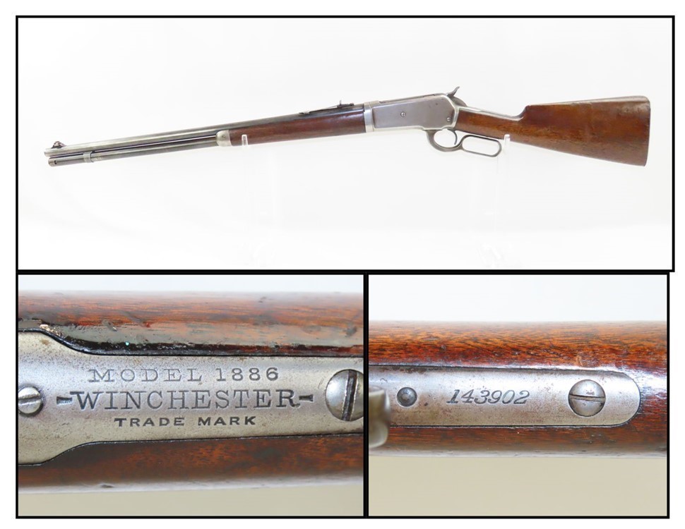 1907 WINCHESTER Takedown Model 1886 LIGHT WEIGHT Lever Action C&R RIFLE .33-img-0