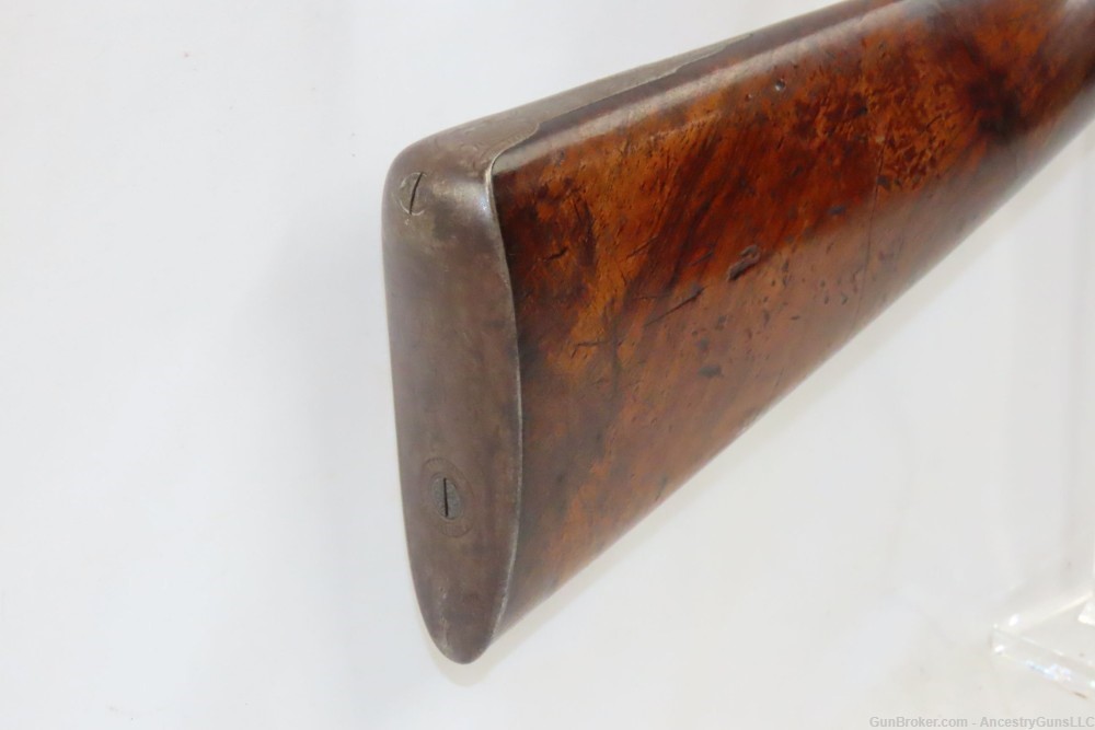 Antique CASED & Engraved MANTON Percussion DOUBLE BARREL SxS HAMMER Shotgun-img-19
