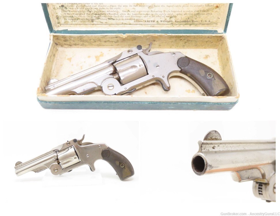 Antique SMITH & WESSON 1st Model “BABY RUSSIAN” .38 S&W Caliber Revolver   -img-0