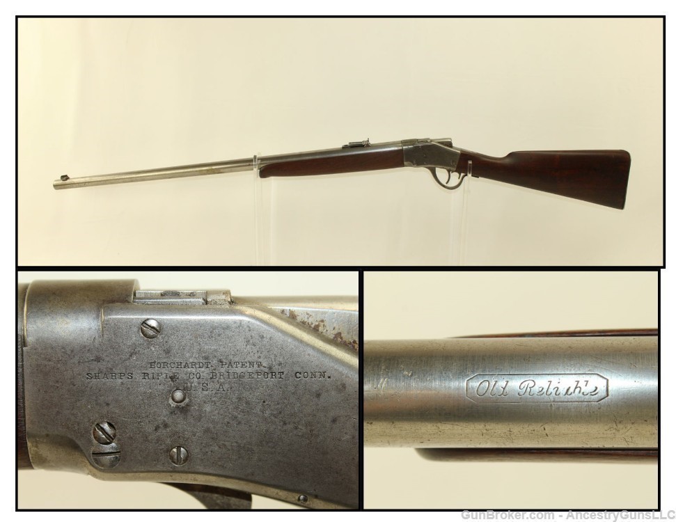 RARE SHARPS Model 1878 BORCHARDT “SPORTING” Rifle-img-0