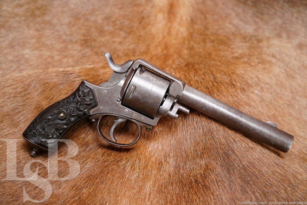 Belgian Lrg Frame Bulldog Clone .455? Caliber Dbl Action SA/DA Revolver C&R-img-0