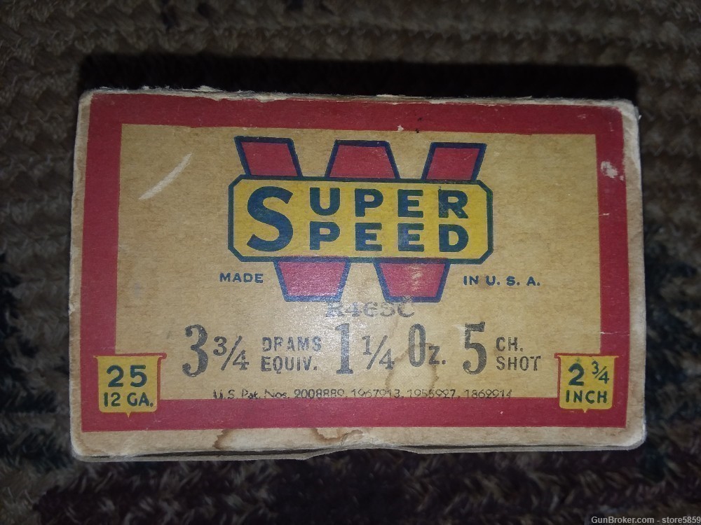 Vintage WINCHESTER SUPER SPEED 12 Gauge Shot Shells-img-2