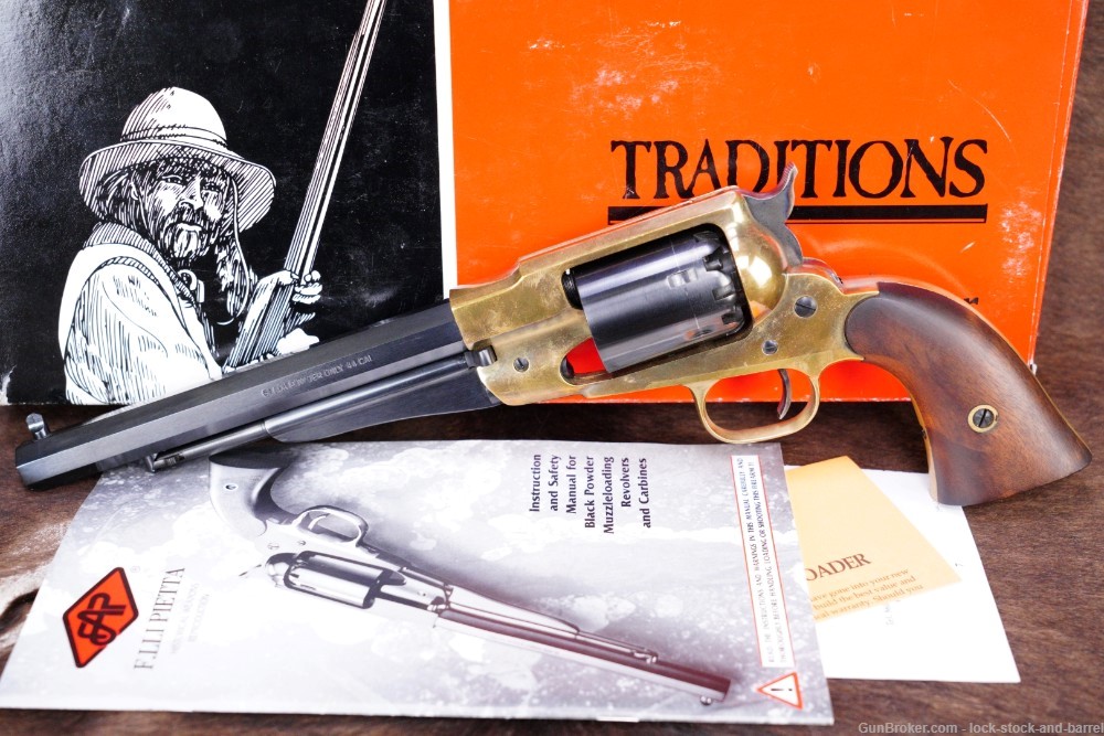 Traditions 1858 New Army Brass Frame  .44 Cal Percussion Revolver Antique -img-3