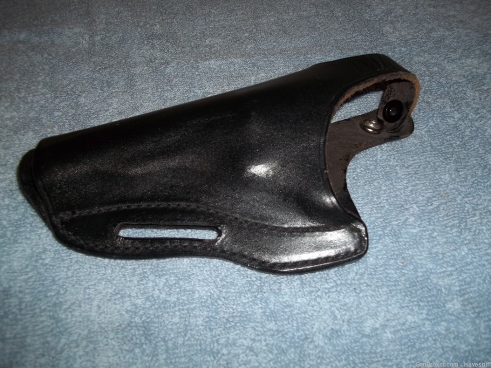 Smith & Wesson LOGO L/H OWB Leather Holster 10 13 19 66 Ruger Speed Service-img-2