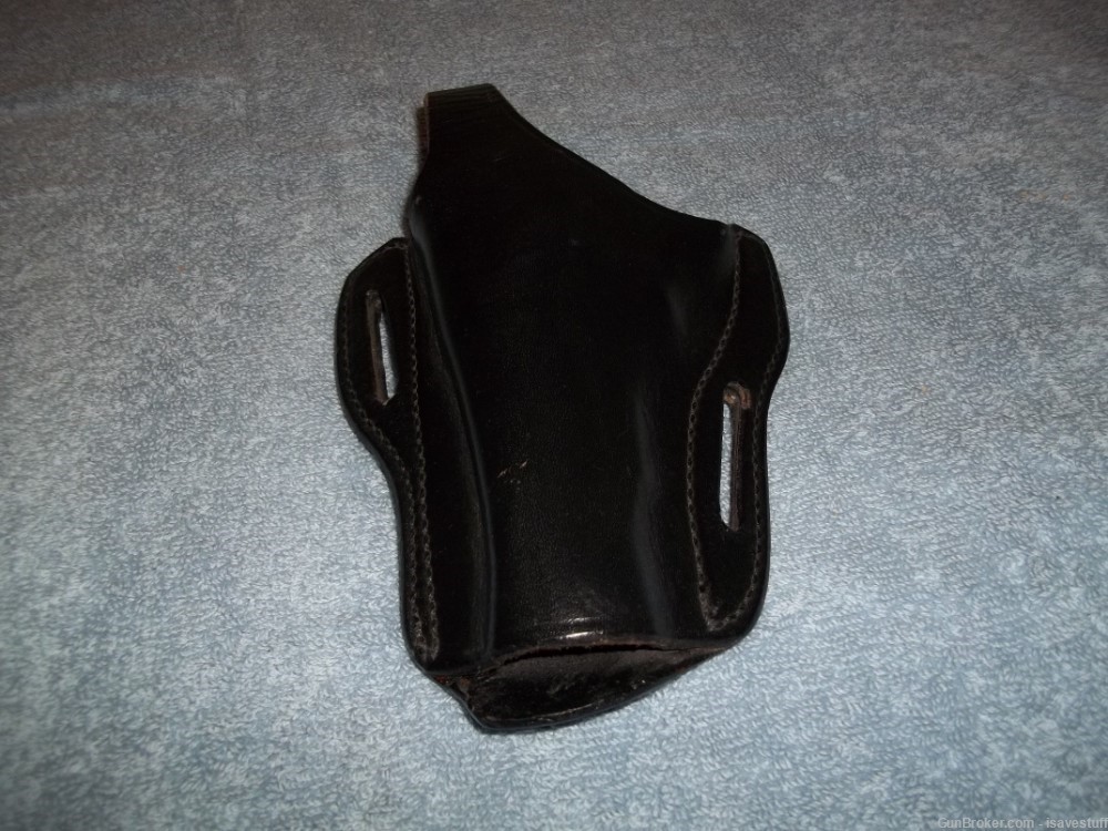 Smith & Wesson LOGO L/H OWB Leather Holster 10 13 19 66 Ruger Speed Service-img-5
