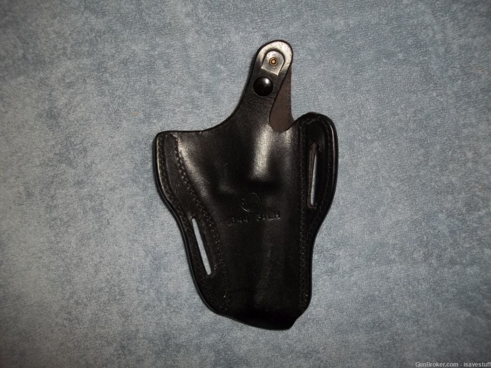 Smith & Wesson LOGO L/H OWB Leather Holster 10 13 19 66 Ruger Speed Service-img-7
