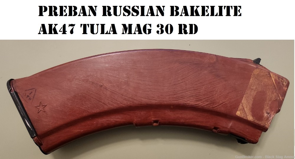 Russian Tula Bakelite 30rd AK47 mag magazine Collectible Very Good-img-0