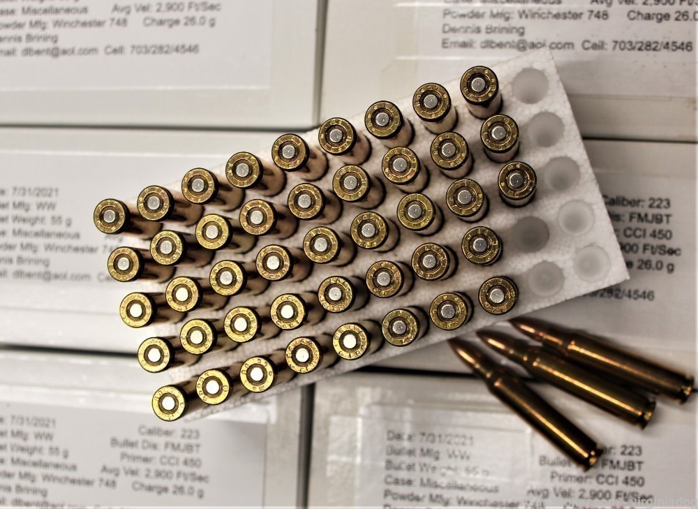 223 Remington 55g FMJBT Reloaded Ammunition -img-0