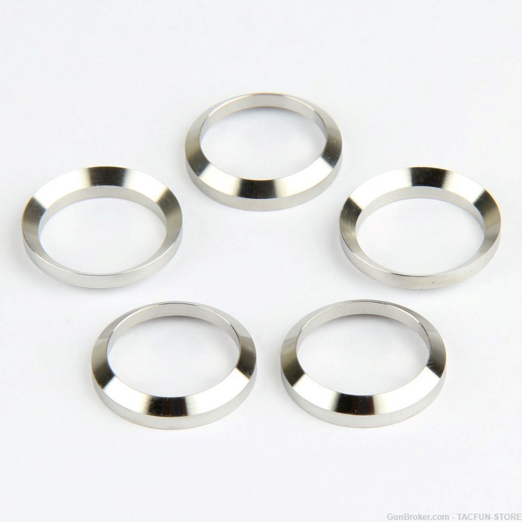 TACFUN 5 Piece Crush Washer for .50 Beowulf - Stainless Steel-img-0