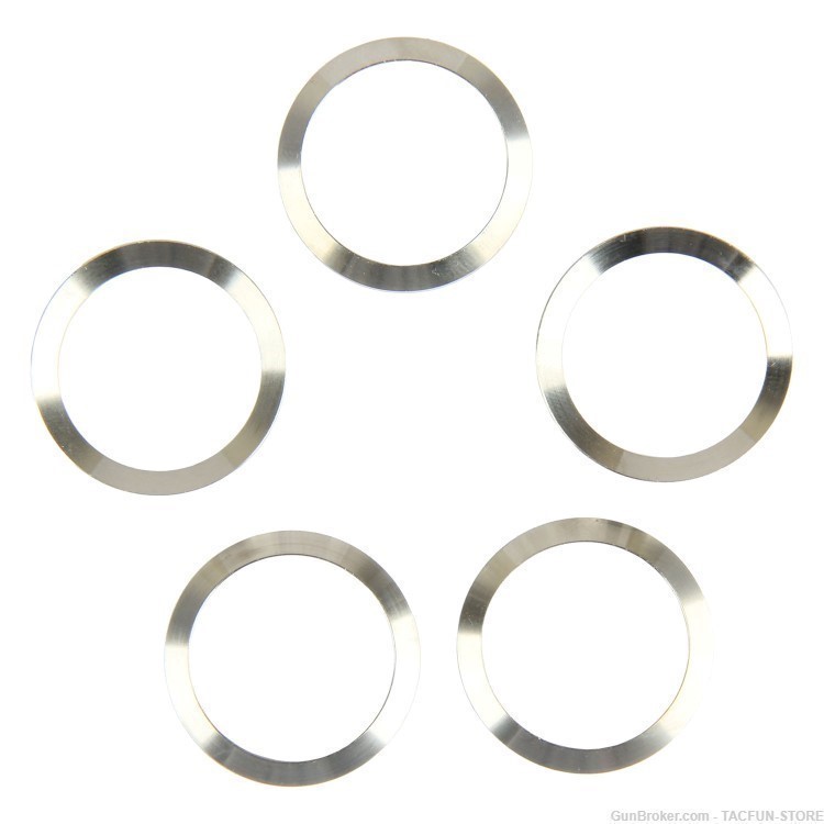 TACFUN 5 Piece Crush Washer for .50 Beowulf - Stainless Steel-img-1