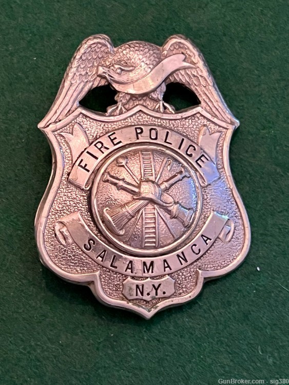 VINTAGE 1900-1920s FIRE DEPARTMENT POLICE BADGES FOR SALAMANCA NY, WHITEHEA-img-4