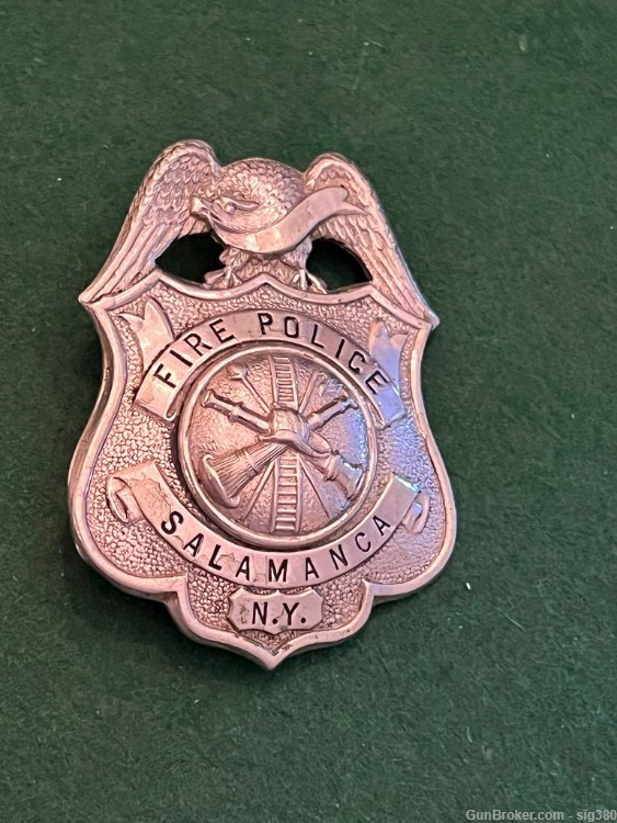 VINTAGE 1900-1920s FIRE DEPARTMENT POLICE BADGES FOR SALAMANCA NY, WHITEHEA-img-3