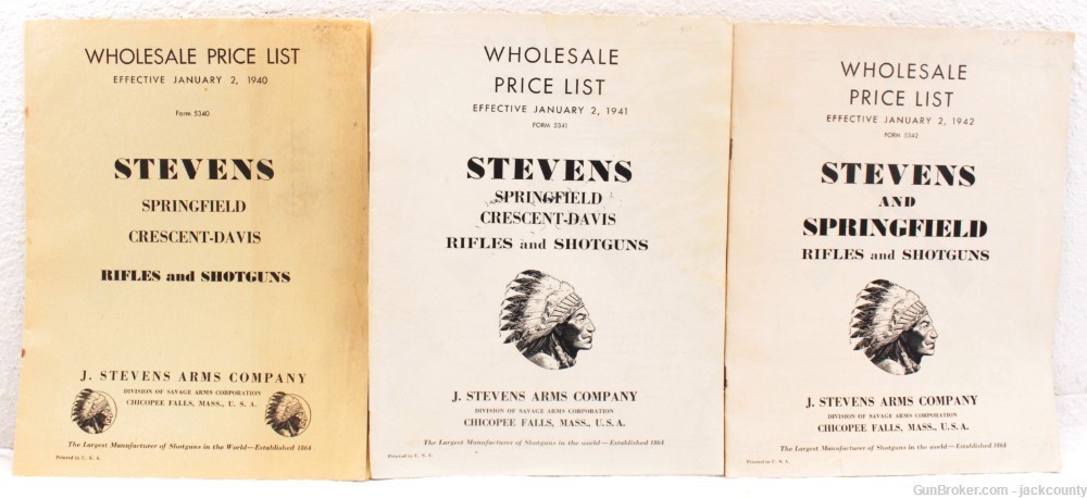 Lot of Early 1940's Stevens Catalogs/Wholesale Price Lists -img-0