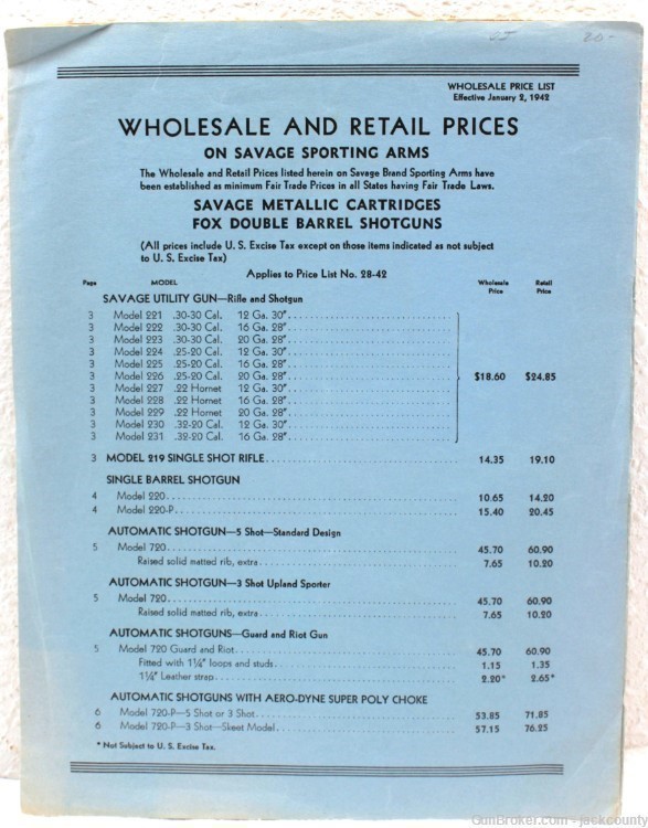 Lot of Early 1940's Stevens Catalogs/Wholesale Price Lists -img-8