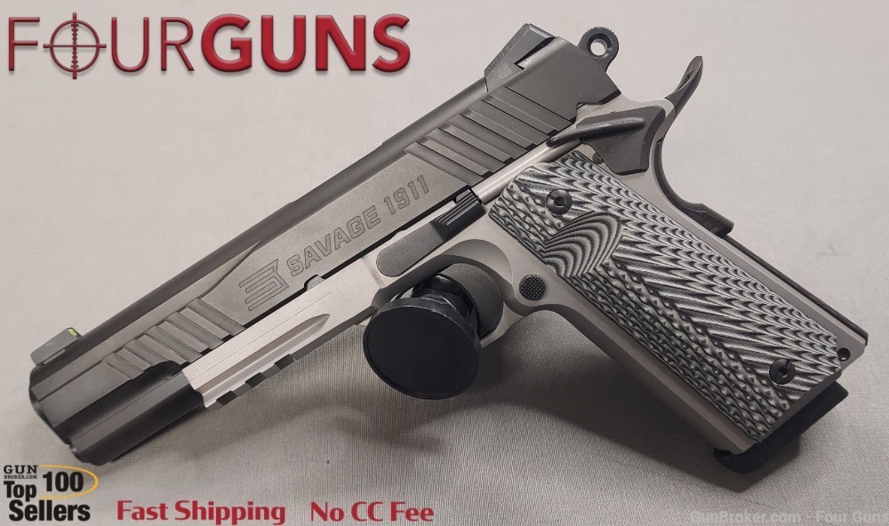 Savage 1911 Government Style Two-Tone w/ Rail .45 ACP Pistol 5" 67207-img-0